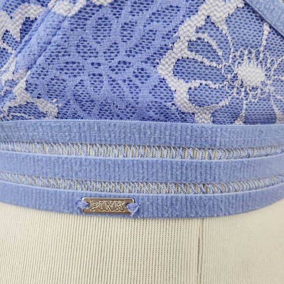 PINK Victoria's Secret Bra 34DD Underwire Lace Adjustable Straps Lavender Purple - Picture 11 of 12